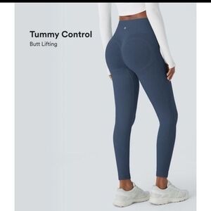 HALARA Tummy Control Blue Athletic Leggings